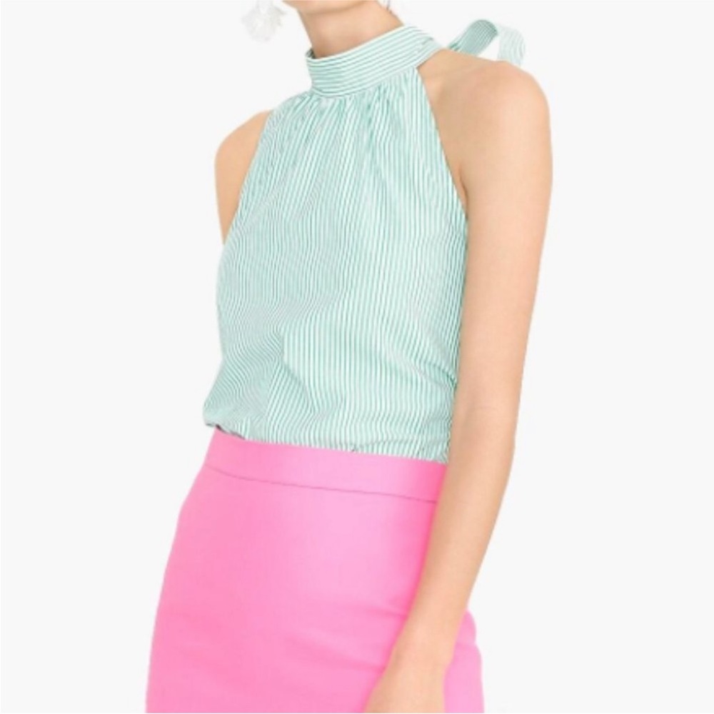 Jcrew striped tie-neck top - Picture 3 of 5